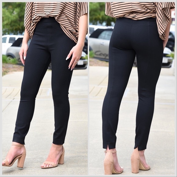 Spanx The Perfect Pant Ankle Backseam Skinny Black Sz S